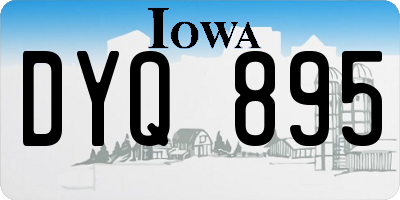 IA license plate DYQ895