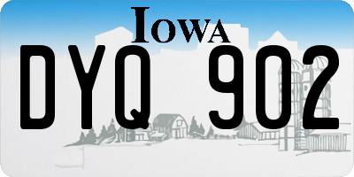 IA license plate DYQ902