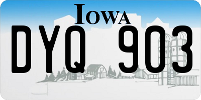 IA license plate DYQ903
