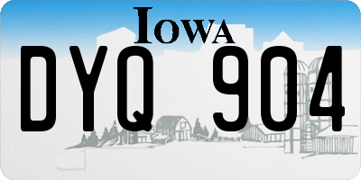IA license plate DYQ904