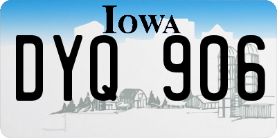 IA license plate DYQ906