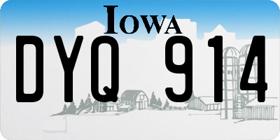 IA license plate DYQ914