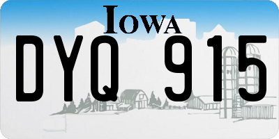IA license plate DYQ915