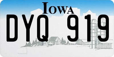 IA license plate DYQ919