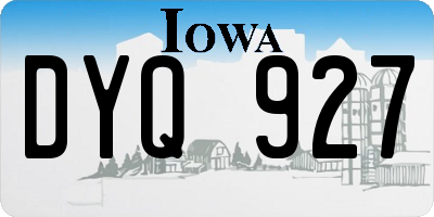 IA license plate DYQ927