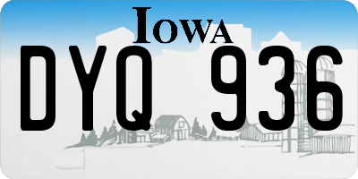 IA license plate DYQ936