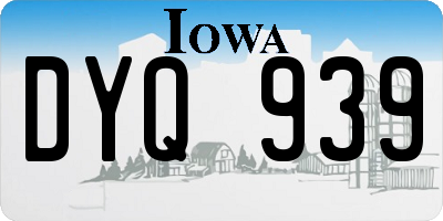 IA license plate DYQ939