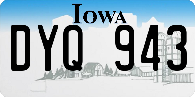 IA license plate DYQ943