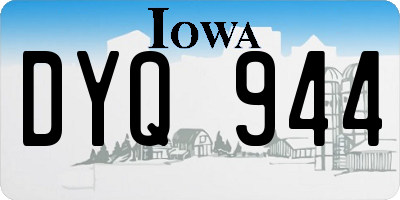 IA license plate DYQ944