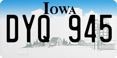 IA license plate DYQ945