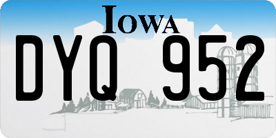 IA license plate DYQ952