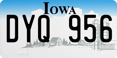 IA license plate DYQ956