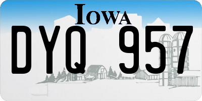 IA license plate DYQ957