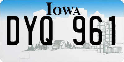 IA license plate DYQ961