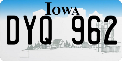 IA license plate DYQ962