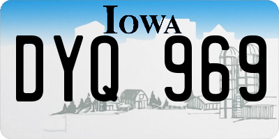 IA license plate DYQ969
