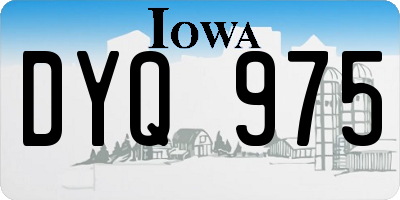 IA license plate DYQ975