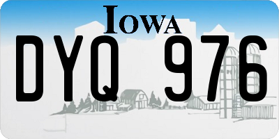 IA license plate DYQ976