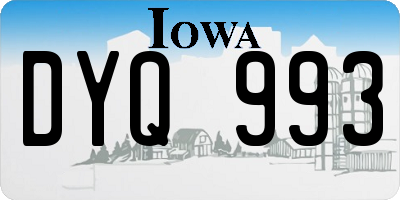 IA license plate DYQ993
