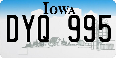 IA license plate DYQ995