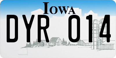 IA license plate DYR014