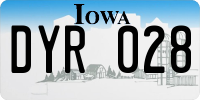 IA license plate DYR028