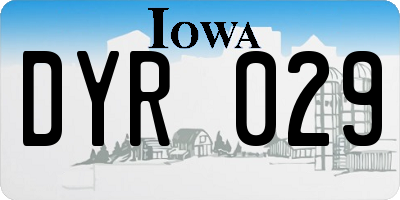 IA license plate DYR029