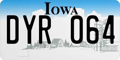 IA license plate DYR064