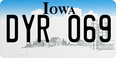 IA license plate DYR069