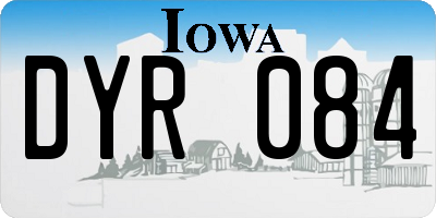 IA license plate DYR084