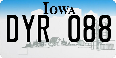 IA license plate DYR088
