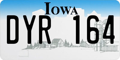 IA license plate DYR164
