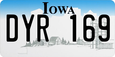 IA license plate DYR169