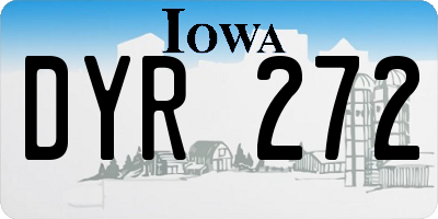 IA license plate DYR272