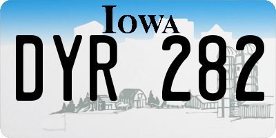 IA license plate DYR282