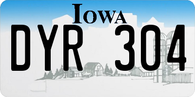IA license plate DYR304