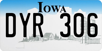 IA license plate DYR306