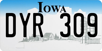 IA license plate DYR309