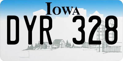 IA license plate DYR328