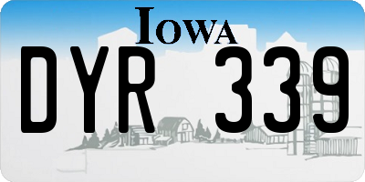 IA license plate DYR339