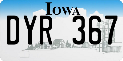 IA license plate DYR367