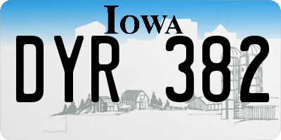 IA license plate DYR382
