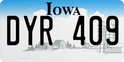 IA license plate DYR409