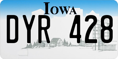 IA license plate DYR428