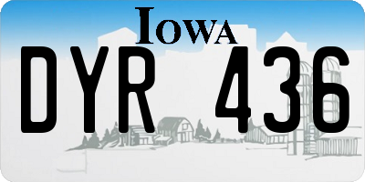 IA license plate DYR436