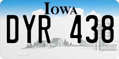 IA license plate DYR438