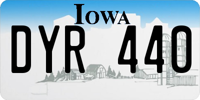IA license plate DYR440