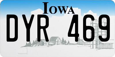 IA license plate DYR469