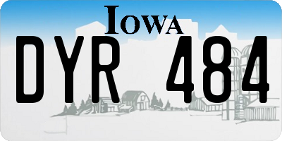 IA license plate DYR484