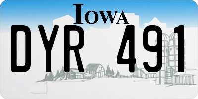 IA license plate DYR491